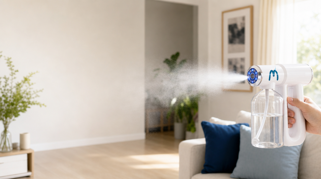 Mavlino Anti-Smoke Gun freshening a living room